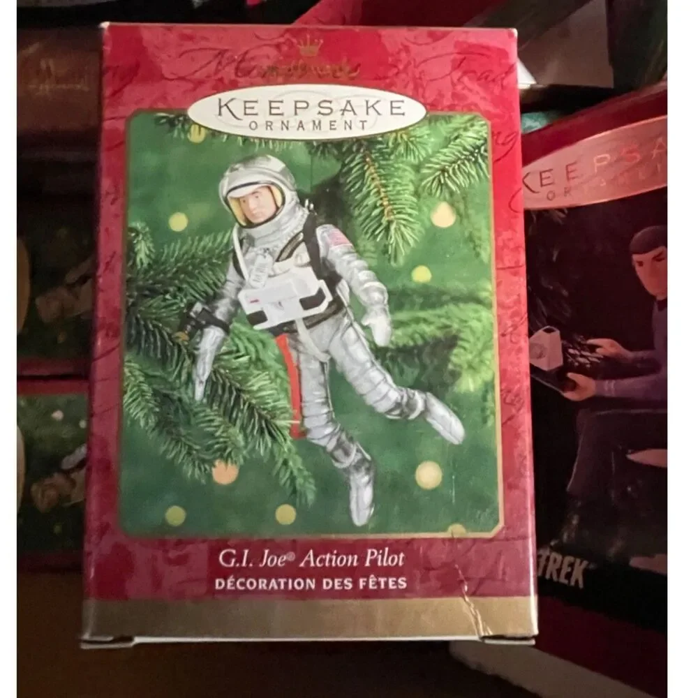 Vintage G.I. Joe Action Pilot Hallmark Christmas Holiday Ornament 2000 New Boxed